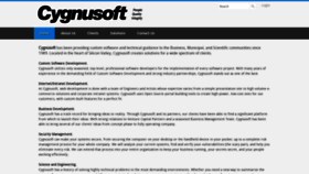 What Cygnusoft.com website looked like in 2020 (3 years ago)