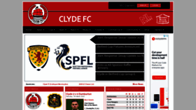 What Clydefc.co.uk website looked like in 2020 (3 years ago)