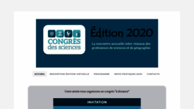 What Congres-des-sciences.be website looked like in 2020 (3 years ago)