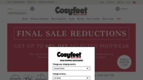 What Cosyfeet.com website looked like in 2020 (3 years ago)