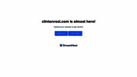 What Clintonrost.com website looked like in 2020 (3 years ago)