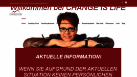 What Change-is-life.de website looked like in 2020 (3 years ago)