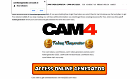 What Cam4tokengenerator.com website looked like in 2020 (3 years ago)