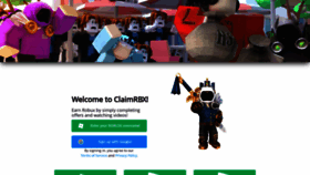 What Claimrbx.com website looked like in 2020 (3 years ago)