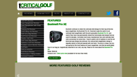 What Criticalgolf.com website looked like in 2020 (3 years ago)