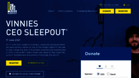 What Ceosleepout.org.au website looked like in 2020 (3 years ago)