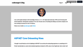 What Coderanger.com website looked like in 2020 (4 years ago)