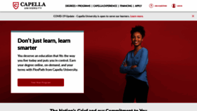 What Capella.edu website looked like in 2020 (3 years ago)