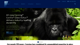 What Corning.com website looked like in 2020 (3 years ago)
