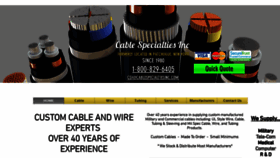 What Cablespecialtiesinc.com website looked like in 2020 (3 years ago)