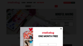 What Creativebug.com website looked like in 2020 (3 years ago)