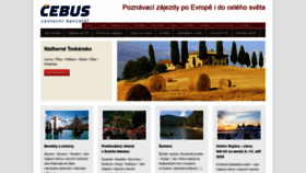 What Cebus.cz website looked like in 2020 (3 years ago)