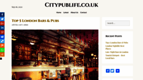 What Citypublife.co.uk website looked like in 2020 (3 years ago)