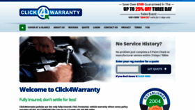 What Click4warranty.co.uk website looked like in 2020 (3 years ago)