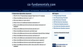 What Cs-fundamentals.com website looked like in 2020 (3 years ago)