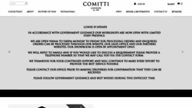 What Comitti.com website looked like in 2020 (3 years ago)