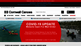 What Cornwall-canoes.co.uk website looked like in 2020 (3 years ago)
