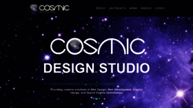 What Cosmicdesignstudio.com website looked like in 2020 (3 years ago)