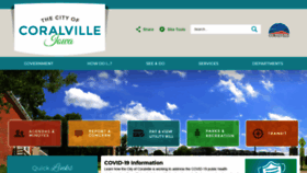 What Coralville.org website looked like in 2020 (3 years ago)