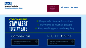 What Cumbriaccg.nhs.uk website looked like in 2020 (4 years ago)