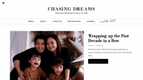 What Chasingdreams.net website looked like in 2020 (3 years ago)