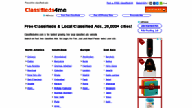 What Classifieds4me.com website looked like in 2020 (3 years ago)