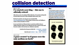 What Collisiondetection.net website looked like in 2020 (3 years ago)
