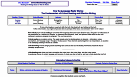 What Criticalreading.com website looked like in 2020 (3 years ago)