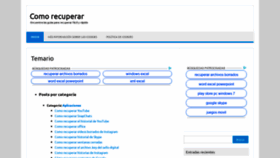 What Comorecuperar.org website looked like in 2020 (3 years ago)
