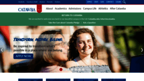 What Catawba.edu website looked like in 2020 (3 years ago)