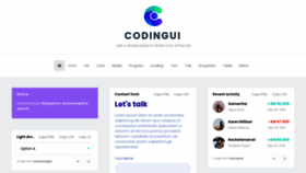 What Codingui.dev website looked like in 2020 (3 years ago)