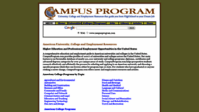 What Campusprogram.com website looked like in 2020 (3 years ago)
