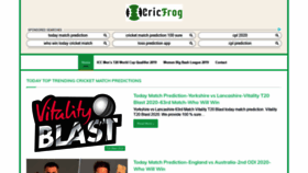 What Cricfrog.com website looked like in 2020 (3 years ago)