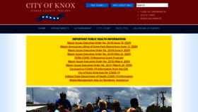 What Cityofknox.net website looked like in 2020 (3 years ago)
