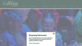 What Calhoun.org website looked like in 2020 (3 years ago)