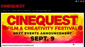 What Cinequest.org website looked like in 2020 (3 years ago)