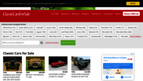 What Classiccarsforsale.co.uk website looked like in 2020 (3 years ago)