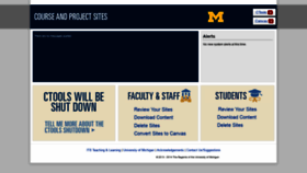 What Ctools.umich.edu website looked like in 2020 (3 years ago)