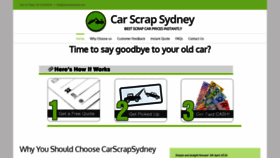 What Carscrapsydney.com.au website looked like in 2020 (3 years ago)