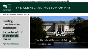What Clevelandart.org website looked like in 2020 (3 years ago)