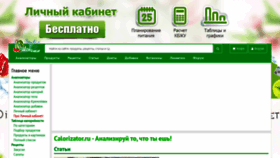 What Calorizator.ru website looked like in 2020 (3 years ago)