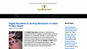 What Cardbhai.com website looked like in 2020 (3 years ago)