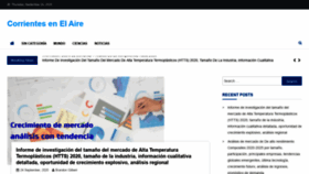 What Corrientesenelaire.com website looked like in 2020 (3 years ago)