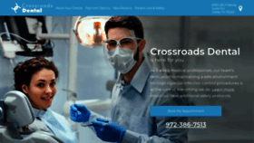 What Crossroadsdentaldallas.com website looked like in 2020 (5 years ago)