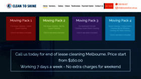 What Cleantoshine.com.au website looked like in 2020 (3 years ago)