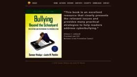 What Cyberbullyingbook.com website looked like in 2020 (3 years ago)