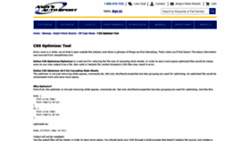 What Cssoptimiser.com website looked like in 2020 (3 years ago)