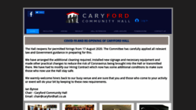 What Caryfordhall.co.uk website looked like in 2020 (3 years ago)