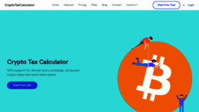 What Cryptotaxcalculator.io website looked like in 2020 (3 years ago)