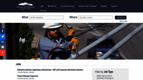What Coloradospringsutilities.jobs website looked like in 2020 (5 years ago)